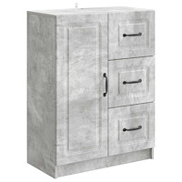 vidaXL Sideboard med låda Betonggrå 66 x 34,5 x 87 cm Konstruerat trä