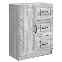 vidaXL Sideboard Grå sonoma-ek 66 x 34,5 x 87 cm Konstruerat trä