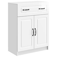 vidaXL Sideboard Vit högglans 66 x 34,5 x 87 cm Konstruerat trä