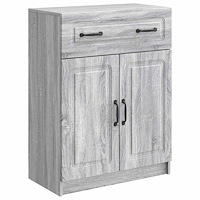 vidaXL Sideboard Grå sonoma-ek 66 x 34,5 x 87 cm Konstruerat trä