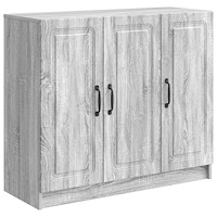 vidaXL Sideboard Grå sonoma-ek 89 x 34,5 x 77 cm Konstruerat trä