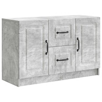 vidaXL Sideboard med låda Betonggrå 89 x 34,5 x 57 cm Konstruerat trä