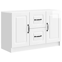 vidaXL Sideboard Vit högglans 89 x 34,5 x 57 cm Konstruerat trä