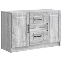 vidaXL Sideboard Grå sonoma-ek 89 x 34,5 x 57 cm Konstruerat trä