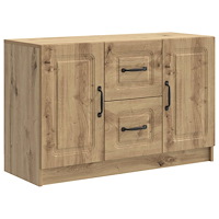 vidaXL Sideboard med låda Artisan-ek 89 x 34,5 x 57 cm Konstruerat trä