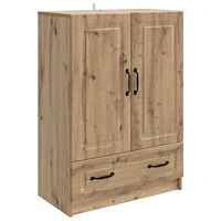 vidaXL Sideboard med låda Artisan-ek 66 x 34,5 x 92 cm Konstruerat trä
