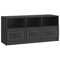 vidaXL TV-skåp med låda Svart 102 x 34,5 x 47 cm Konstruerat trä