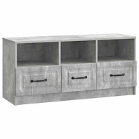 vidaXL TV-skåp med låda Betonggrå 102 x 34,5 x 47 cm Konstruerat trä