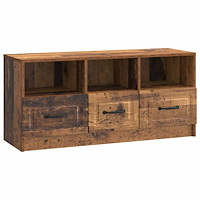 vidaXL TV-skåp med låda Gammalt trä 102 x 34,5 x 47 cm Konstruerat trä