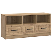 vidaXL TV-skåp med låda Artisan-ek 102 x 34,5 x 47 cm Konstruerat trä