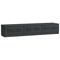 vidaXL TV-skåp med låda Svart 147 x 34,5 x 27 cm Konstruerat trä