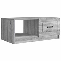 vidaXL Kaffeebord Grå sonoma-ek 90 x 50 x 37 cm Konstruerat trä