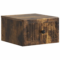 vidaXL Väggmonterat Sängbord Rökt ek 33 x 34,5 x 20 cm Konstruerat trä