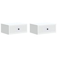 vidaXL Nattduksbord 2 pcs Vit 49 x 34,5 x 20 cm Konstruerat trä