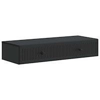 vidaXL Väggmonterad sidobord Svart 87,5 x 34,5 x 17 cm Konstruerat trä