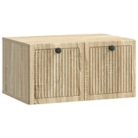 vidaXL Väggmonterad TV-bänk Väggmonterad Sonoma-ek 59,5 x 41 x 30 cm