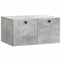 vidaXL Väggmonterad TV-bänk Väggmonterad Betonggrå 59,5 x 41 x 30 cm