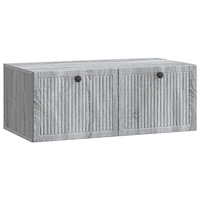 vidaXL Väggmonterad TV-bänk Grå sonoma-ek 78,5 x 41 x 30 cm