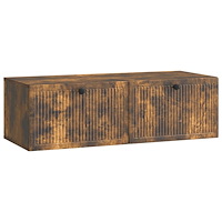 vidaXL Väggmonterad TV-bänk Rökt ek 98 x 41 x 30 cm Konstruerat trä