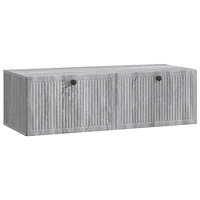 vidaXL Väggmonterad TV-bänk Väggmonterad Grå sonoma-ek 98 x 41 x 30 cm