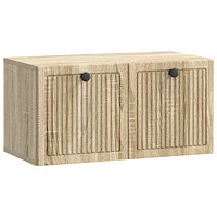 vidaXL Väggmonterad TV-bänk Väggmonterad Sonoma-ek 59,5 x 31 x 30 cm