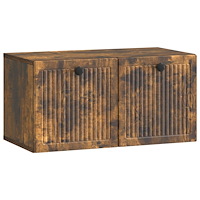 vidaXL Väggmonterad TV-bänk Rökt ek 59,5 x 31 x 30 cm Konstruerat trä