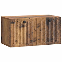 vidaXL Väggmonterad TV-bänk Väggmonterad Gammalt trä 59,5 x 31 x 30 cm