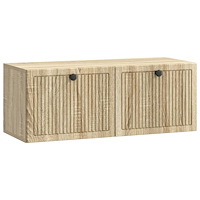 vidaXL Väggmonterad TV-bänk Väggmonterad Sonoma-ek 78,5 x 31 x 30 cm