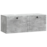 vidaXL Väggmonterad TV-bänk Väggmonterad Betonggrå 78,5 x 31 x 30 cm