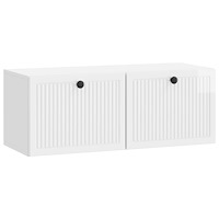 vidaXL Väggmonterad TV-bänk Vit högglans 78,5 x 31 x 30 cm