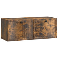 vidaXL Väggmonterad TV-bänk Rökt ek 78,5 x 31 x 30 cm Konstruerat trä