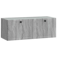 vidaXL Väggmonterad TV-bänk Grå sonoma-ek 78,5 x 31 x 30 cm