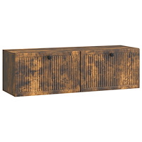 vidaXL Väggmonterad TV-bänk Rökt ek 98 x 31 x 30 cm Konstruerat trä