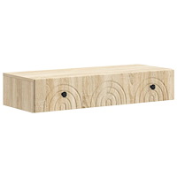 vidaXL Väggmonterad sidobord Sonoma-ek 87,5 x 34,5 x 17 cm