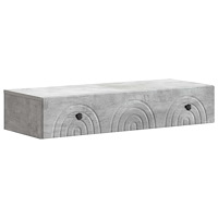 vidaXL Väggmonterad sidobord Betonggrå 87,5 x 34,5 x 17 cm