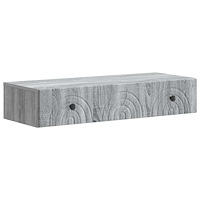 vidaXL Väggmonterad sidobord Grå sonoma-ek 87,5 x 34,5 x 17 cm