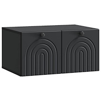 vidaXL Väggmonterad TV-bänk Svart 59,5 x 41 x 30 cm Konstruerat trä