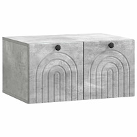 vidaXL Väggmonterad TV-bänk Väggmonterad Betonggrå 59,5 x 41 x 30 cm