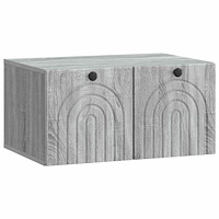 vidaXL Väggmonterad TV-bänk Grå sonoma-ek 59,5 x 41 x 30 cm