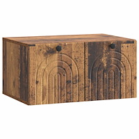 vidaXL Väggmonterad TV-bänk Väggmonterad Gammalt trä 59,5 x 41 x 30 cm