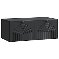 vidaXL Väggmonterad TV-bänk Svart 78,5 x 41 x 30 cm Konstruerat trä