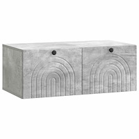vidaXL Väggmonterad TV-bänk Väggmonterad Betonggrå 78,5 x 41 x 30 cm