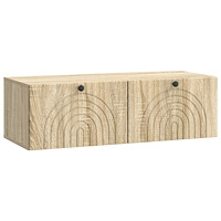 vidaXL Väggmonterad TV-bänk Sonoma-ek 98 x 41 x 30 cm Konstruerat trä