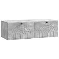 vidaXL Väggmonterad TV-bänk Betonggrå 99 x 41 x 30 cm Konstruerat trä
