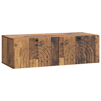 vidaXL Väggmonterad TV-bänk Väggmonterad Gammalt trä 99 x 41 x 30 cm