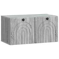 vidaXL Väggmonterad TV-bänk Grå sonoma-ek 59,5 x 31 x 30 cm