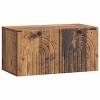 vidaXL Väggmonterad TV-bänk Väggmonterad Gammalt trä 59,5 x 31 x 30 cm
