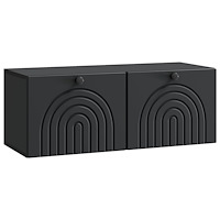 vidaXL Väggmonterad TV-bänk Svart 78,5 x 31 x 30 cm Konstruerat trä