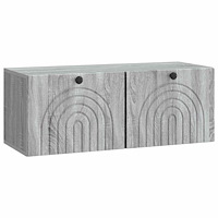 vidaXL Väggmonterad TV-bänk Grå sonoma-ek 78,5 x 31 x 30 cm