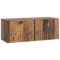 vidaXL Väggmonterad TV-bänk Väggmonterad Gammalt trä 78,5 x 31 x 30 cm
